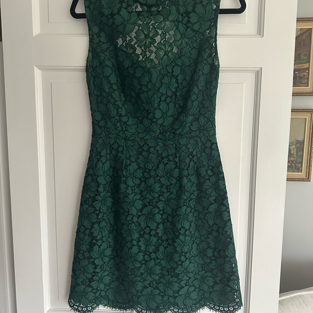 Sandro Green Lace Mini Dress